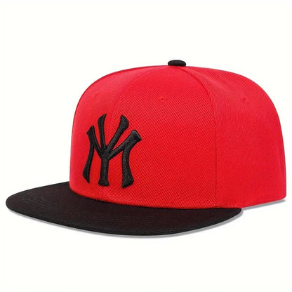 Unisex Letter Embroidered Adjustable Hip-Hop Trucker Snapback Cap