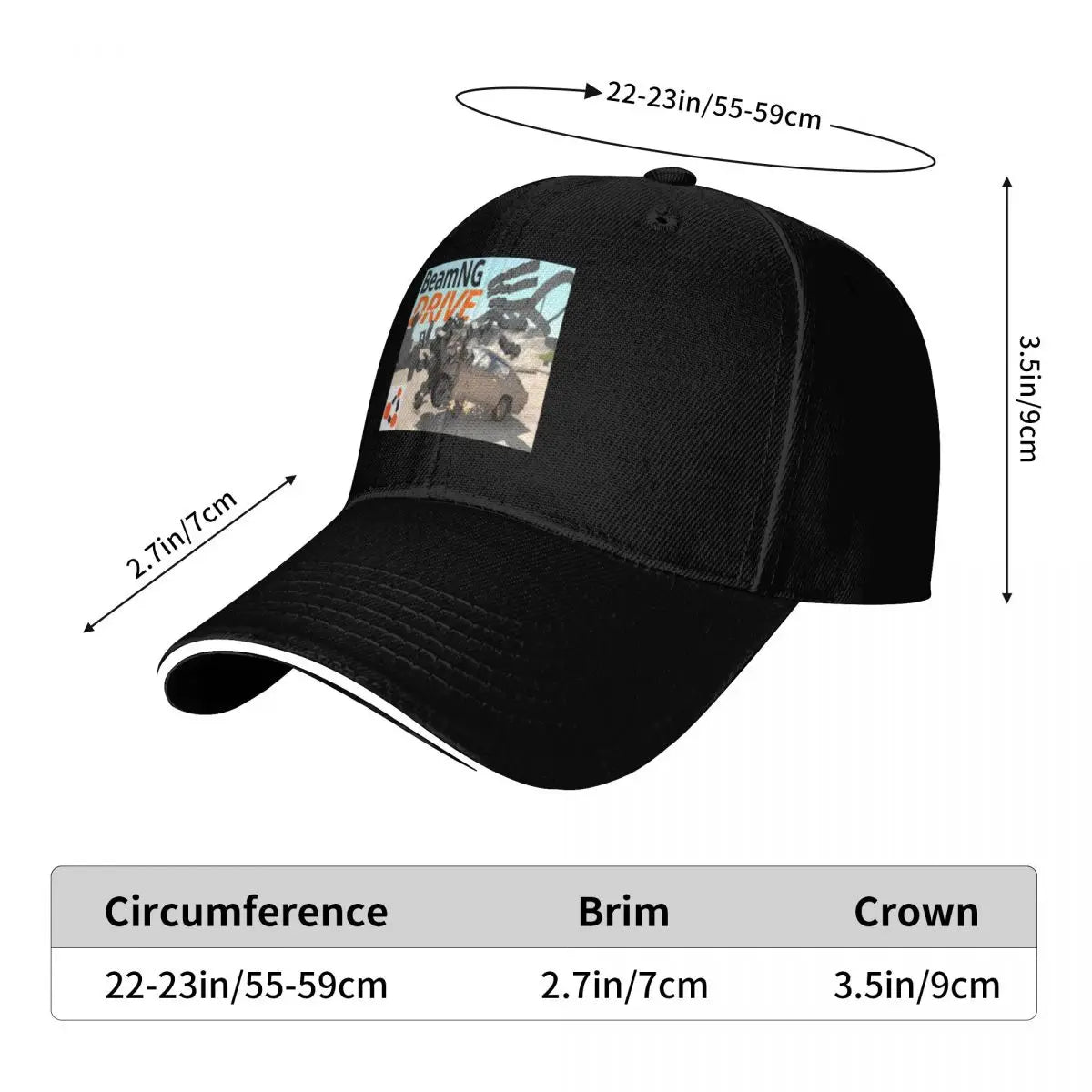 BeamNG Homemade Logo Two Graphic Baseball Cap