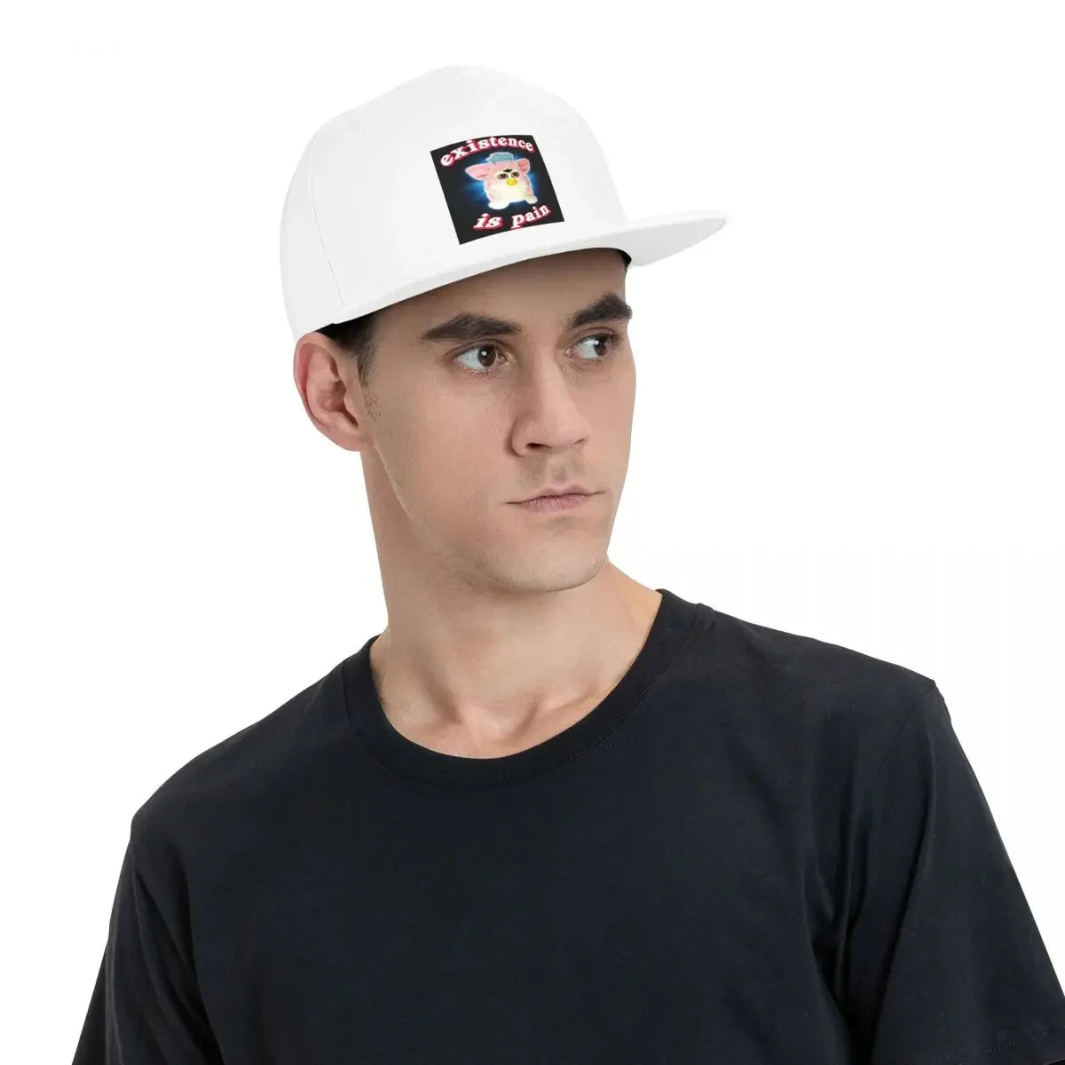 Furby Existence Is Pain Snapback Cap Hat