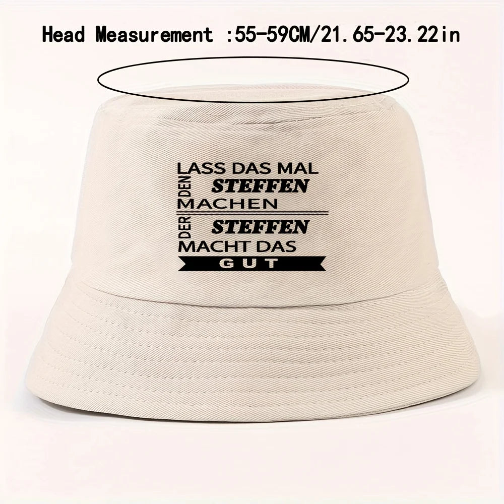 Steffen Text Reversible Bucket Hat