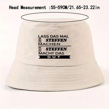 Steffen Text Reversible Bucket Hat