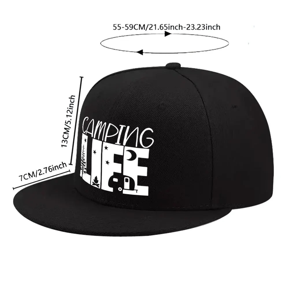 Camping Life Adventure Snapback Cap