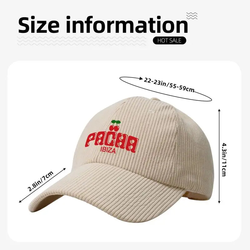 Preppy Cherry PACHA IBIZA Baseball Cap Soft Cozy