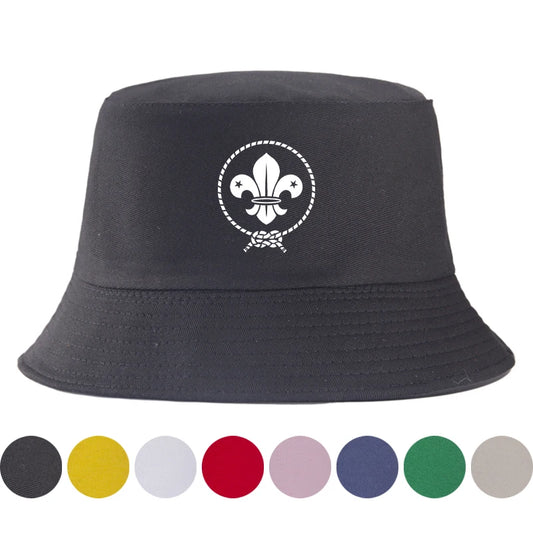 Vintage Fleur De Lis Cotton Bucket Hat