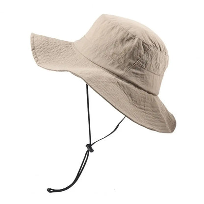 Waterproof Quick-Dry Adjustable Drawstring Bucket Hat