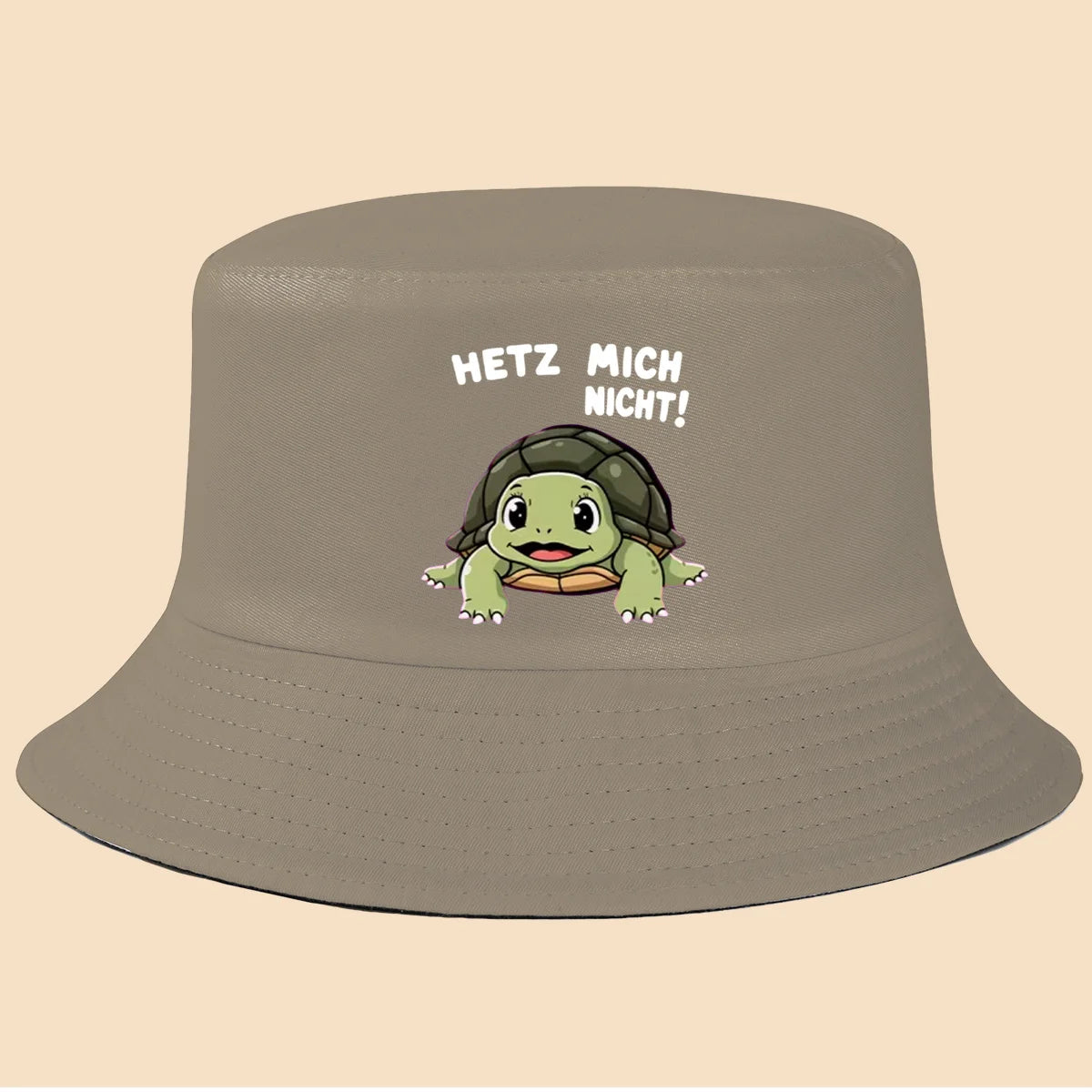Retro Turtle Print Bucket Hat