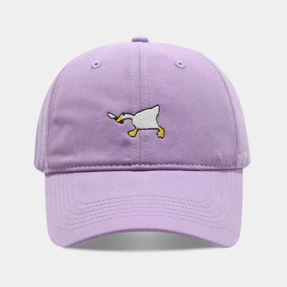 Cute Goose Embroidered Soft Top Baseball Cap