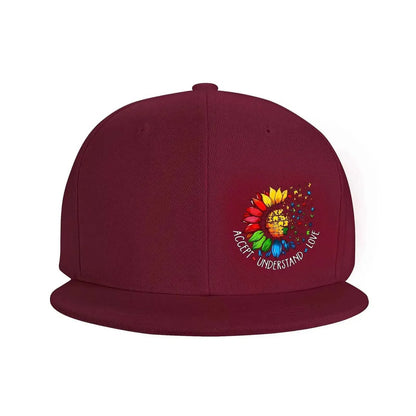 Autism Awareness Sunflower Snapback Cap Hat