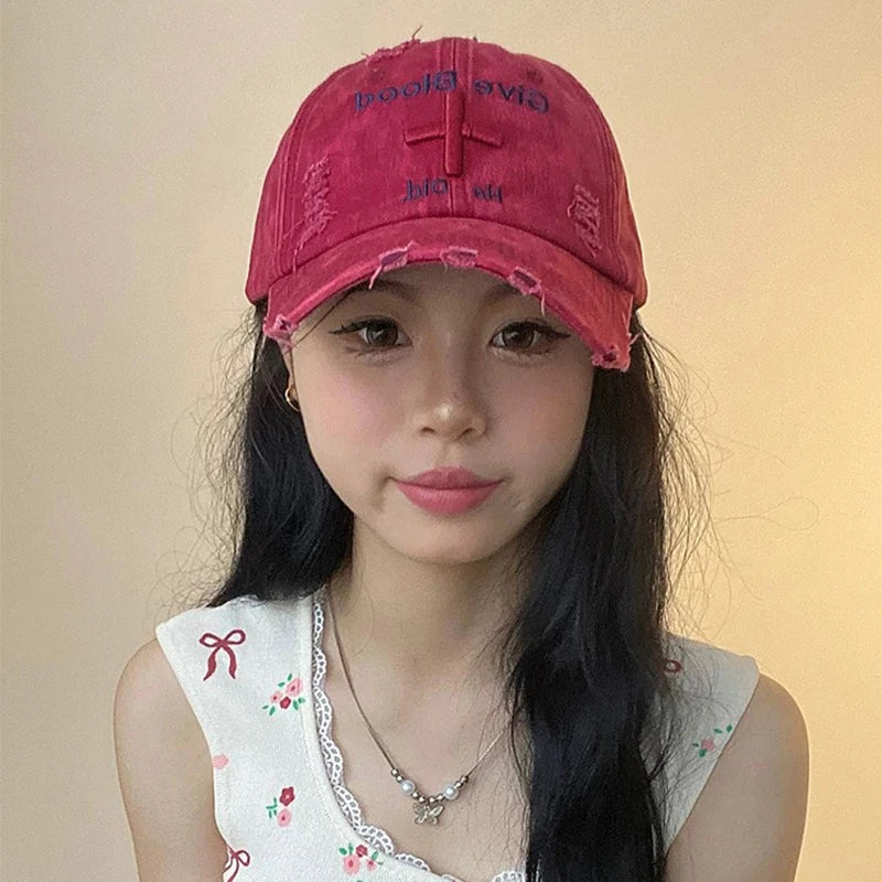 New Unisex Letter Embroidery American Vintage Baseball Hats