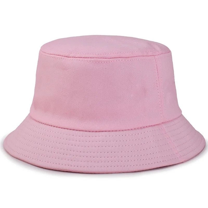 Solid Color Cotton Summer Bucket Hat