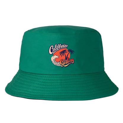California Surfing Pattern Reversible Sport Bucket Hat