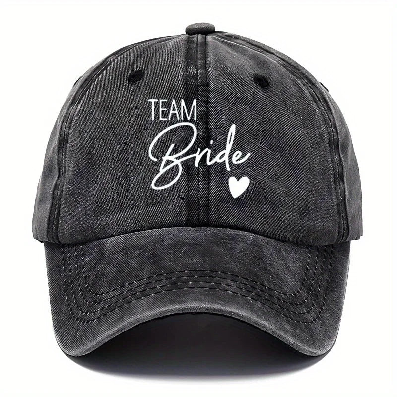Team Bride Heart Baseball Cap