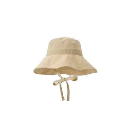Foldable Wide Brim Breathable Bucket Hat With Strap