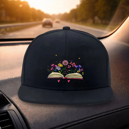 Flower Book Print Snapback Cap Hat