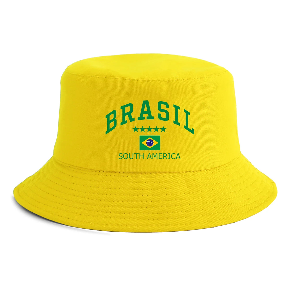 Unisex Brasil South America Flag Print Bucket Hat