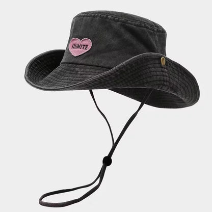 Japanese Retro Washed Cowboy Hats For Women Spring