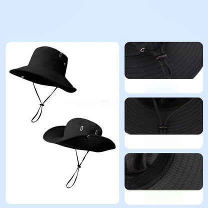 Adjustable Wide Brim UV Protection Outdoor Hiking Bucket Hat
