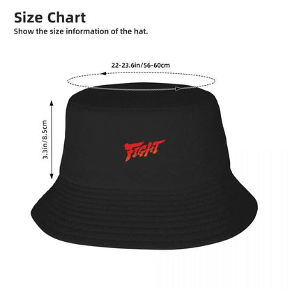 Fight Graphic Streetwear Sun Protection Bucket Hat