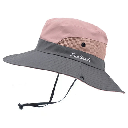 Wide Brim UV Protection Hiking Fishing Bucket Hat