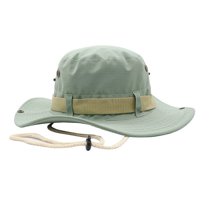Adjustable Drawstring Large Brim Outdoor Bucket Hat