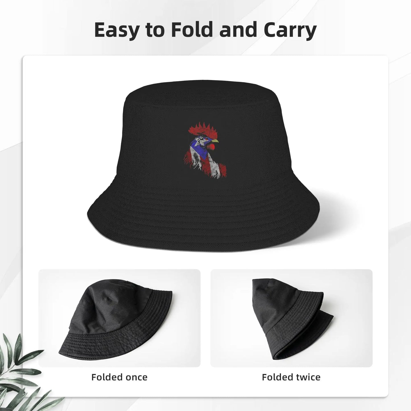 Puerto Rican Rooster Flag Bucket Hat