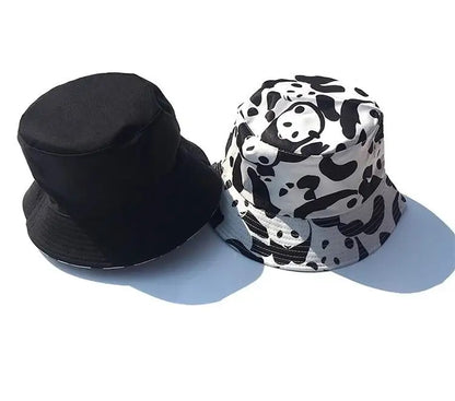 Bucket Hat Women Men Unisex Panda Printed Fisherman Cap