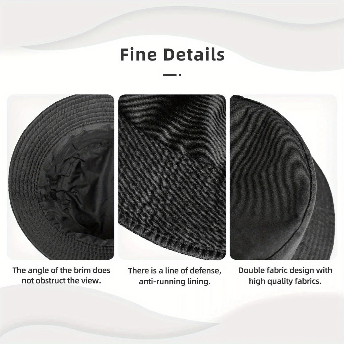 Bucket Hat Black Tea Hats Men's Cap Women's