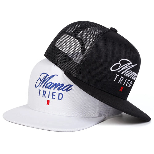 Unisex Mama Tried Embroidered Mesh Snapback Cap