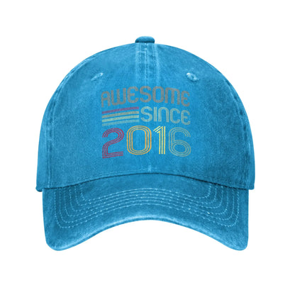 Awesome Since 2016 10th Birthday Distressed Baseball Cap
