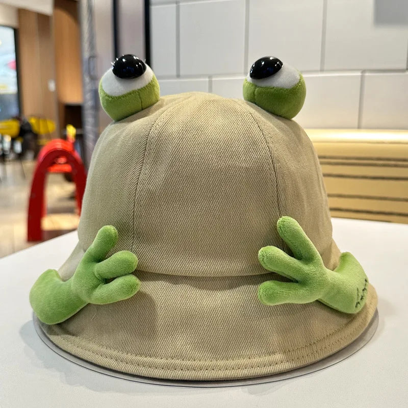 New Cute Big Eyes Frog Bucket Hats Outdoor