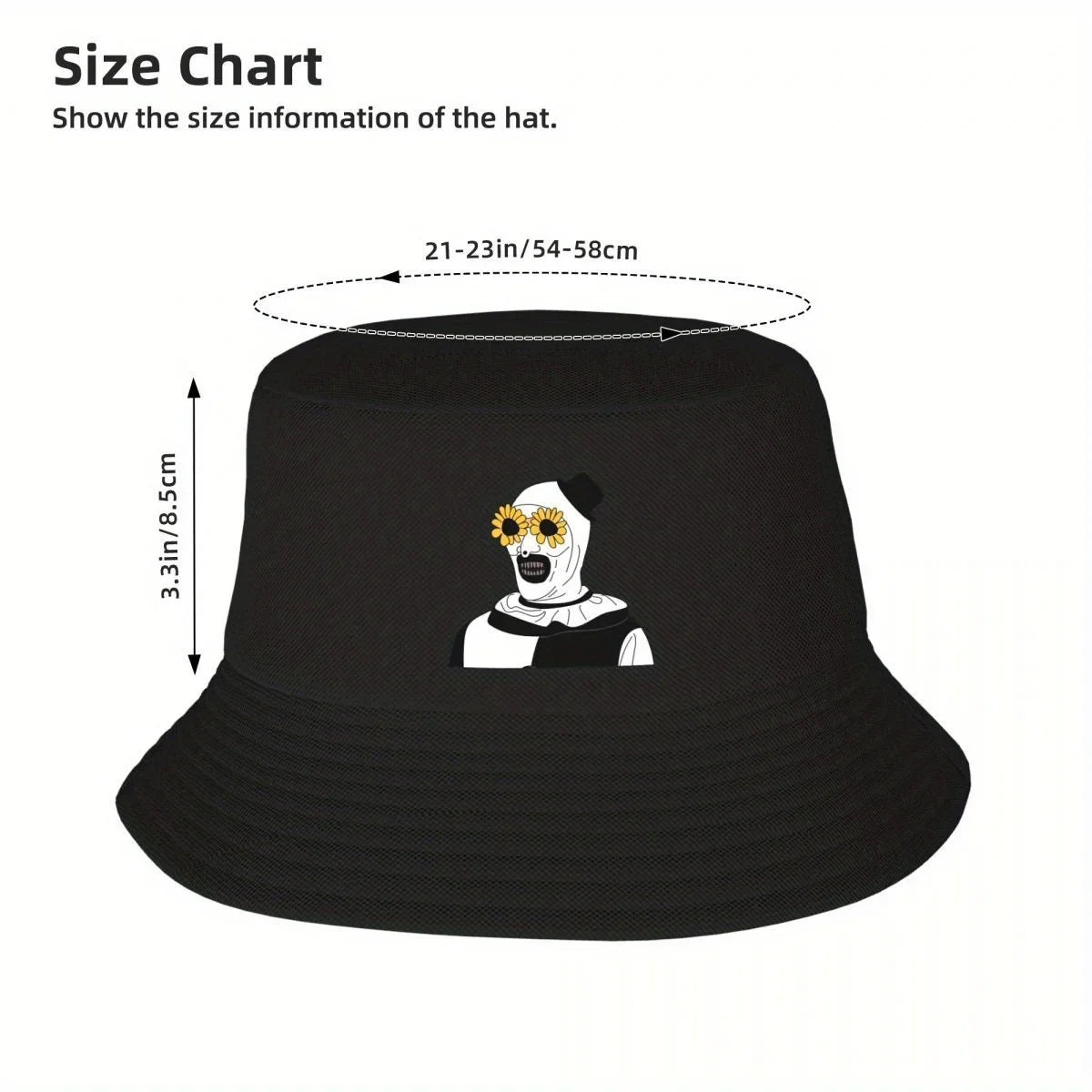 Art The Clown Terrifier Horror Bucket Hat Design