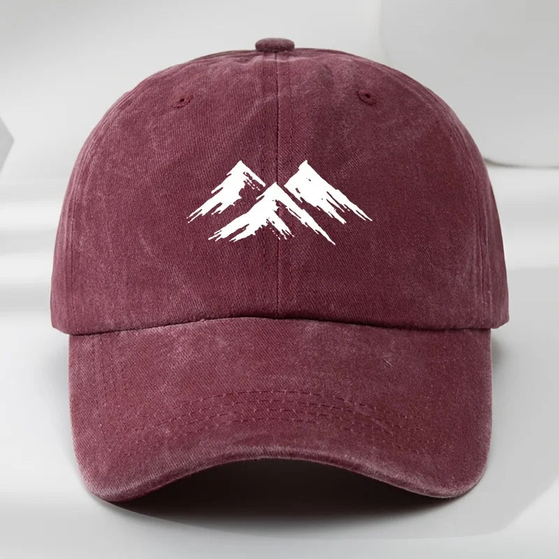 Interesting Baseball Cap Mountain Print Outdoor Men's