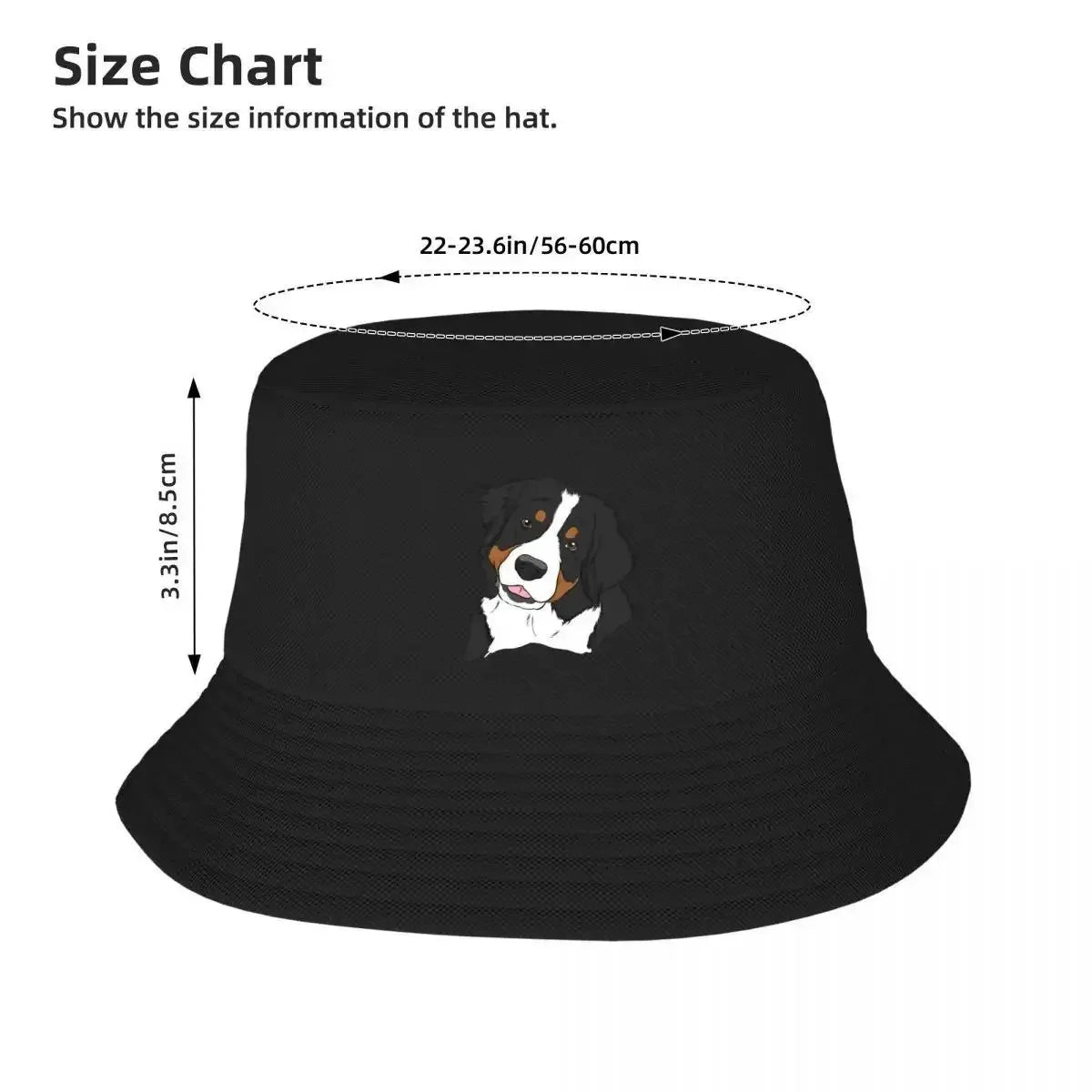 Bernese Mountain Dog Anime Bucket Hat