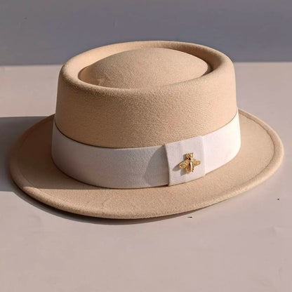 Pork Pie Hat 4.5cm Wide Brim Fedora Hat Men's Fashion