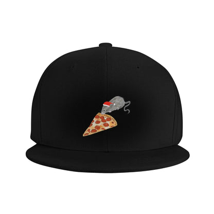 Fashion NYC Christmas Pizza Rat Snapback Cap