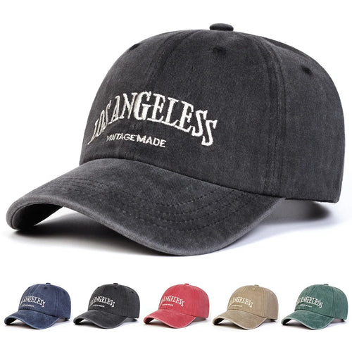 Unisex Embroidery Wash Baseball Caps Adjustable Casual
