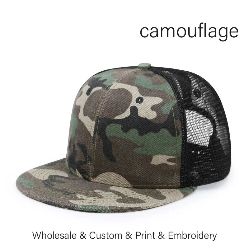 Custom Logo Embroidered Trucker Snapback Cap