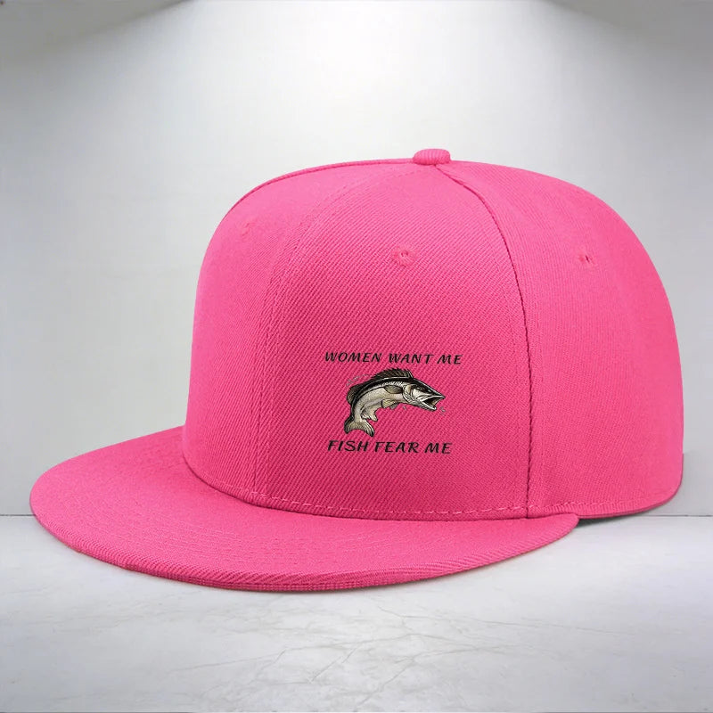 2.54 Cm Women Want Me Fish Fear Me Graphic Print Cap