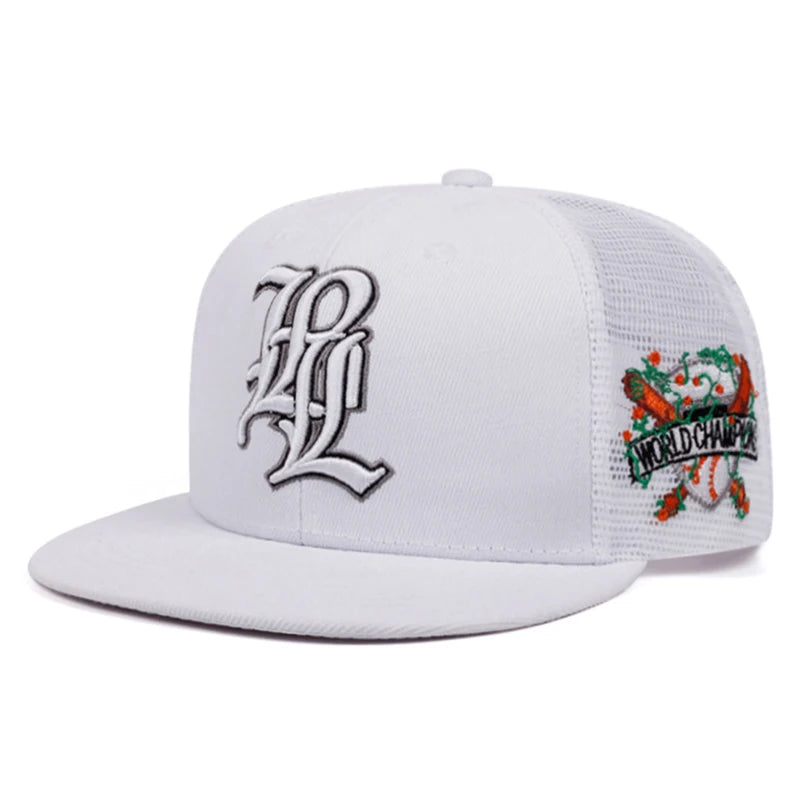 3D Embroidered P Letter Streetwear Snapback Cap