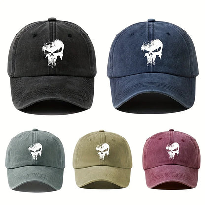 Printed Skull Baseball Hat Outdoor