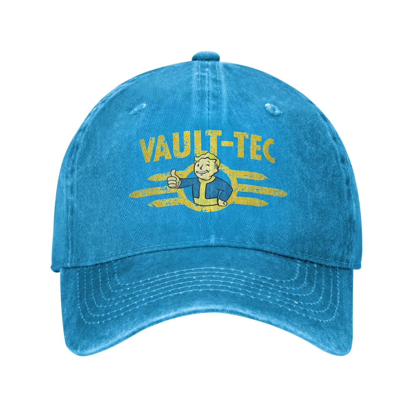 Vaults-Tec Distressed Denim Baseball Cap