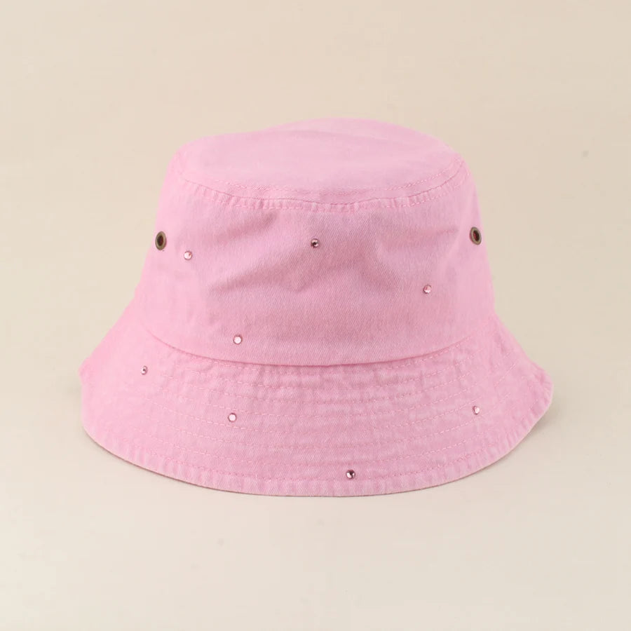 New Fashion Rhinestone Bucket Hats Size 56-59cm