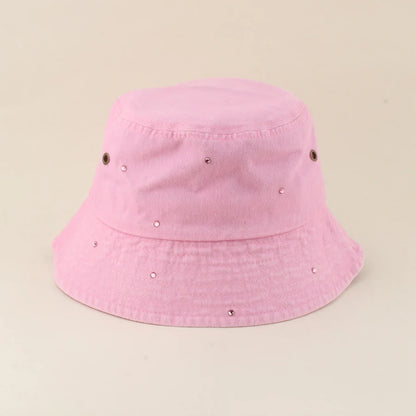 New Fashion Rhinestone Bucket Hats Size 56-59cm