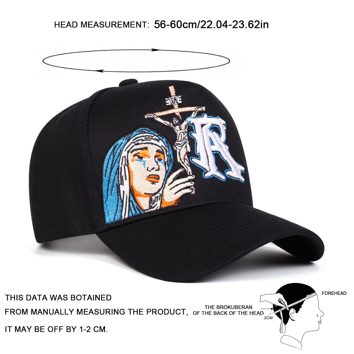 Unisex R Prayer Embroidery Baseball Caps Spring Autumn Outdoor