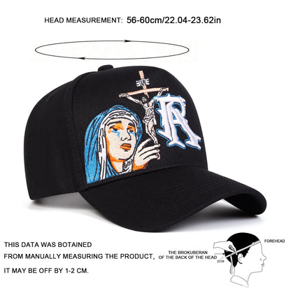 Unisex R Prayer Embroidery Baseball Caps Spring Autumn Outdoor