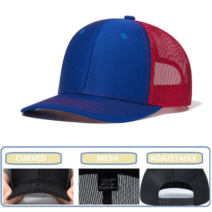 Rivet Embellished Hip-Hop Mesh Visor Snapback Cap