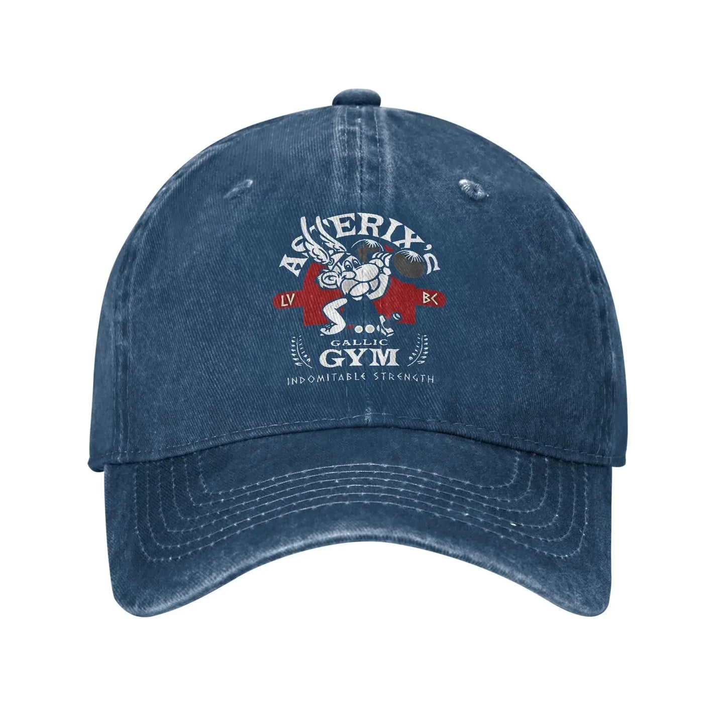 Asterix Gym Distressed Denim Baseball Cap