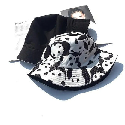Bucket Hat Women Men Unisex Panda Printed Fisherman Cap