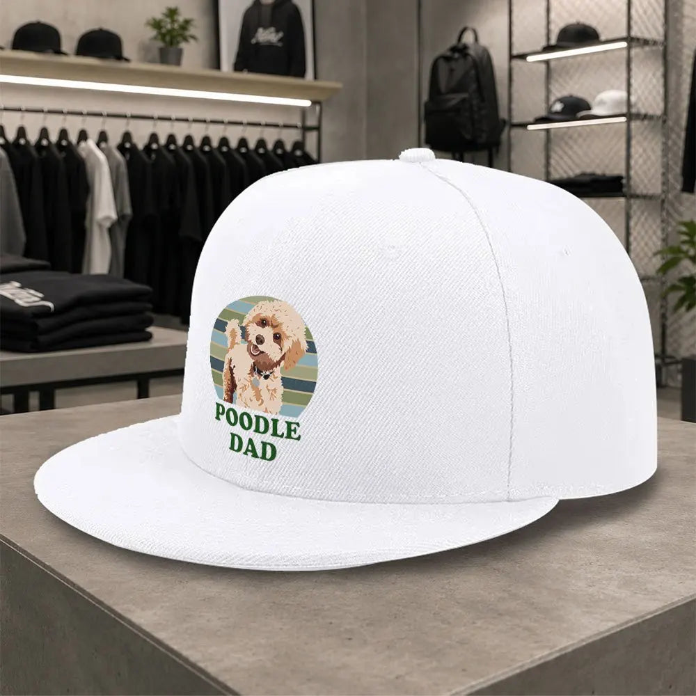 New Poodle Print Unisex All Match Cap