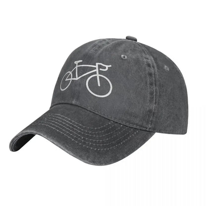 Bike Lines Denim Cycling Baseball Cap